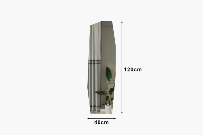 Hanah Home Espejo Ecológico Flotal-E Negro 40x120x2.2cm MDF